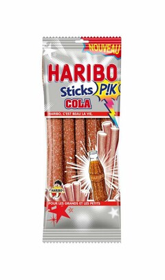 HARIBO Sticks COLA PIK NOUVEAU HARIBO, C'EST BEAU LA VIE, HARIBO POUR LES GRANDS ET LES PETITS