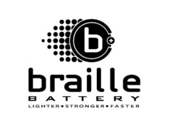 b+ braille BATTERY LIGHTER STRONGER FASTER