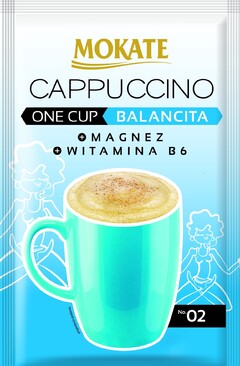 MOKATE CAPPUCCINO ONE CUP BALANCITA MAGNEZ WITAMINA B6 No. 02