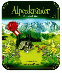 Alpenkräuter Kräuterbitter 0,7 l Kräuterlikör nach altem Rezept
