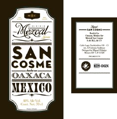 Mezcal, San Cosme, hecho en Oaxaca, Mexico