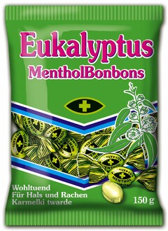 Eukalyptus MentholBonbons Wohltuend Fuer Hals und Rachen Karmelki twarde