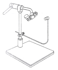 The mark consists of the rotary shaft forming part of a fly tying vise. The part of the vise depicted in broken lines on the accompanying drawing is not part of the mark but is merely intended to show the position of the mark.