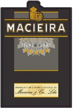 MACIEIRA FIVE STAR PREPARADO SOB A FÓRMULA ORIGINAL DE: Macieira & Ca. Lda