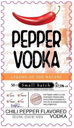 PEPPER VODKA LEGEND OF THE NATURE