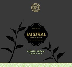 MISTRAL GRAND SELECTION PROMISED QUALITY 100% ORGANIC TEA FINEST ORGANIC MISTRAL GRAND SELECTION PURITY HARMONY RELAXATION GINGER DREAM GREEN TEA