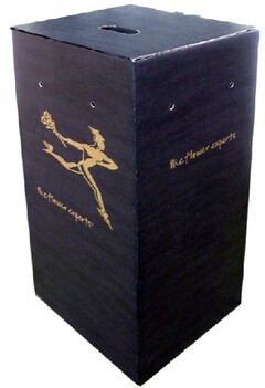 Black flower box with Mercury Man and the strap line "the flower experts" 3D mark.