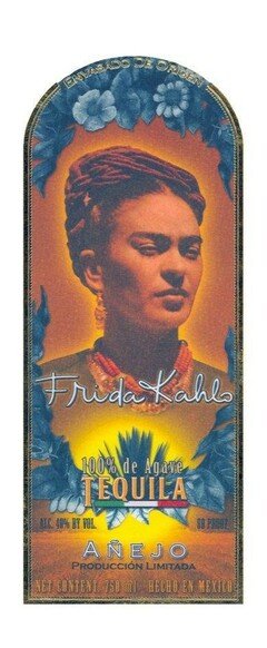 FRIDA KAHLO 100% de Agave TEQUILA AÑEJO