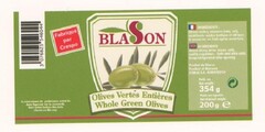 BLASON, Olives Vertes Entières Whole Green Olives