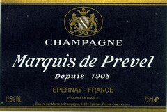 CHAMPAGNE Marquis de Prevel