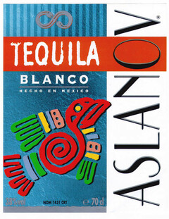 TEQUILA BLANCO HECHO EN MEXICO ASLANOV