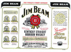 JIM BEAM B BEAM FORMULA KENTUCKY STRAIGHT BOURBON WHISKEY