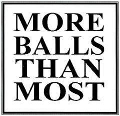 MORE BALLS THAN MOST