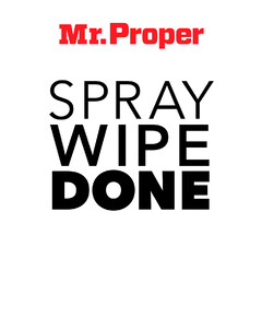 Mr. Proper spray wipe done