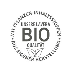 MIT PFLANZEN-INHALTSSTOFFEN UNSERE LAVERA AUS EIGENER HERSTELLUNG BIO QUALITÄT