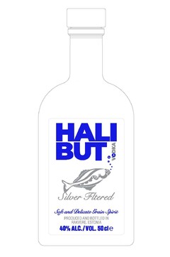 HALIBUT VODKA Silver Filtered Soft and Delicate Grain Spirit