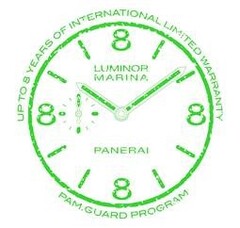 LUMINOR MARINA PANERAI. UP TO 8 YEARS OF INTERNATIONAL LIMITED WARRANTY PAM.GUARD PROGRAM