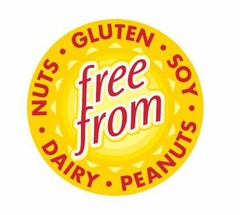 NUTS GLUTEN SOY PEANUTS DAIRY FREE FROM