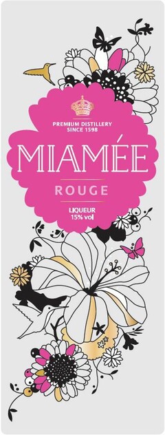 PREMIUM DISTILLERY SINCE 1598 MIAMÉE ROUGE LIQUEUR 15% vol