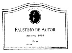 FAUSTINO DE AUTOR RESERVA 1994 RIOJA