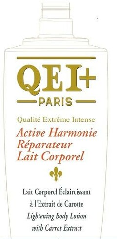 QEI + PARIS Qualité Extrême Intense Active Harmonie Réparateur Lait Corporel