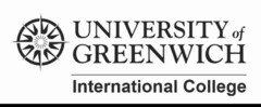 UNIVERSITY OF GREENWICH INTERNATIONAL COLLEGE