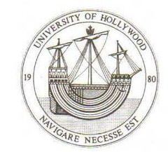 UNIVERSITY OF HOLLYWOOD 19 80 NAVIGARE NECESSE EST