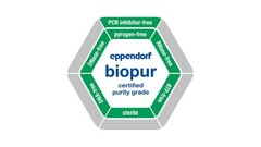 eppendorf biopur certified purity grade PCR inhibitor-free pyrogen-free RNase-free ATP-free sterile DNA-free DNase-free