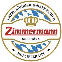 Zimmermann SEIT 1894 EHEM. KÖNIGLICH-BAYRISCHER HOFLIEFERANT