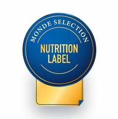 MONDE SELECTION nutrition label