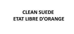CLEAN SUEDE ETAT LIBRE D'ORANGE