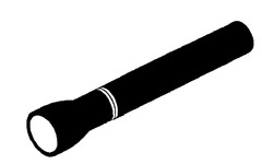 The mark consists of two bands that encircle the barrel of the flashlight. The outline of the flashlight is not part of the mark but is merely intended to show the position of the mark.