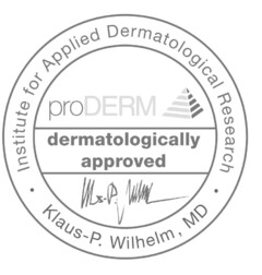 proDERM
dermatologically approved
Institute for Applied Dermatological Research . Klaus-P. Wilhelm, MD