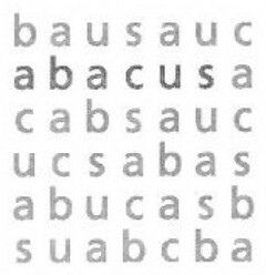 bausauc abacusa cabsauc ucsabas abucasb suabcba