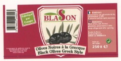 BLASON, Olives noires à la grecque Black olives Greek style