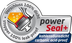 powerSeal+
kohlensäuredicht - carbonic acid-proof
Verschluss 100% dicht - stopper 100% leak-proof