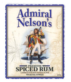 ADMIRAL NELSON'S PREMIUM SPICED RUM Caribbean rum with natural flavour 35% alcohol (70 proof)