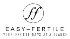 ff EASY-FERTILE YOUR FERTILE DAYS AT A GLANCE