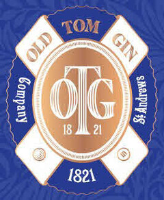 OTG OLD TOM GIN Company St Andrews 1821