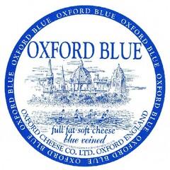 OXFORD BLUE full fat soft cheese blue veined OXFORD CHEESE CO. LTD. OXFORD ENGLAND