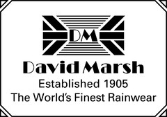 DAVID MARSH ESTABLISHED 1902 THE WORLDS FINEST RAINWEAR