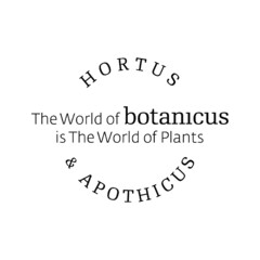 HORTUS The World of botanicus is The World of Plants & APOTHICUS