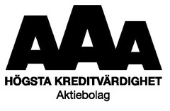 AAA HÖGSTA KREDITVÄRDIGHET AKTIEBOLAG