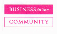 BUSINESS in the COMMUNITY