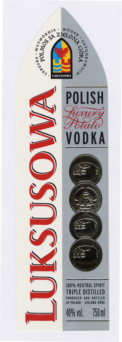 LUKSUSOWA POLISH Luxury Potato VODKA