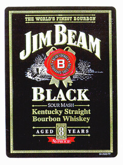 JIM BEAM B BLACK BEAM FORMULA KENTUCKY STRAIGHT BOURBON WHISKEY