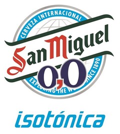 Cerveza internacional SAN MIGUEL 0,0 ISOTÓNICA