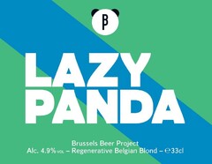 BP LAZY PANDA Brussels Beer Project Regenerative Belgian Blond