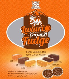 Saeed M. Al Maddah Luxuri Caramel Fudge Fancy Caramel Mix QUALITY TRADE MARK ORIGINAL AL MADDAH Since 1951