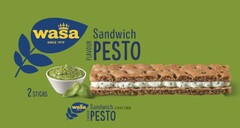 wasa SINCE 1919 Sandwich FLAVOUR PESTO 2 STICKS wasa SINCE 1919 Sandwich FLAVOUR PESTO HIGH FIBER